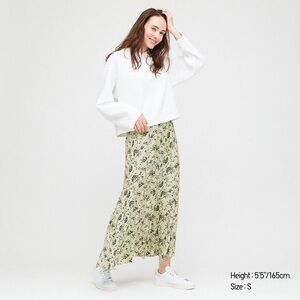Uniqlo Viscose Printed Mermaid Long Skirt - XS